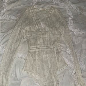 Nasty Gal white lace bodysuit